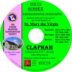 Clapham Parish Registers and Bishop Transcripts