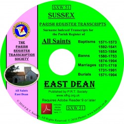 East Dean (Chichester) Parish Register 